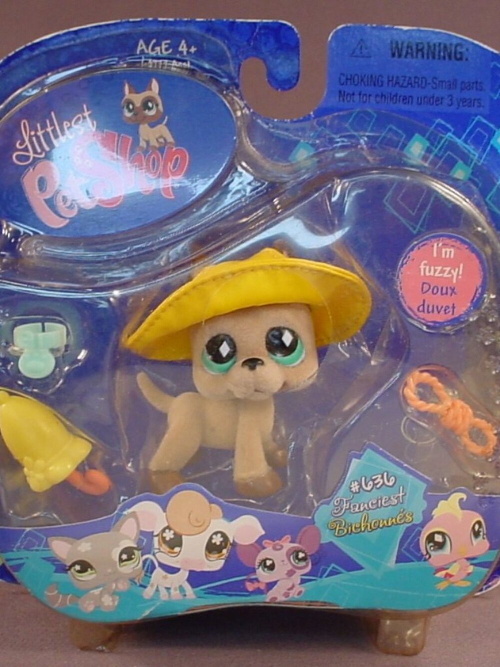 Littlest Pet Shop #636 Flocked Or Fuzzy Great Dane Dog In The Sealed Package